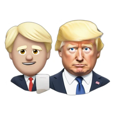 donald trump and boris johnson sticker
