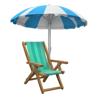 beach umbrella with a chair sticker