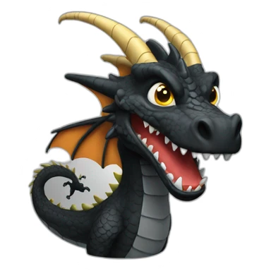 dragon black sticker