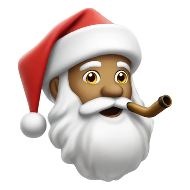 Santa with pipe in his mouth sticker