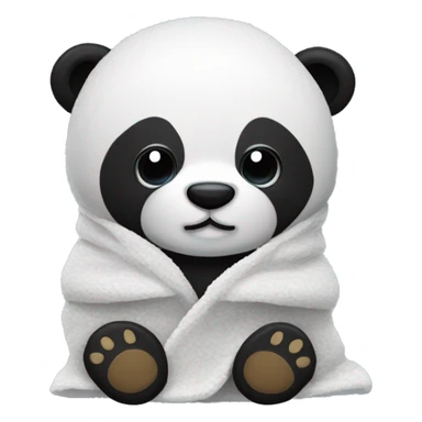 Pandabär mit einer kuscheldecke sticker