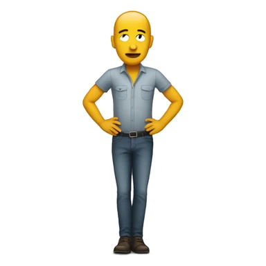 Human full size with trafic cône instead of his head sticker