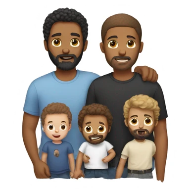 brothers with beards and baby sticker
