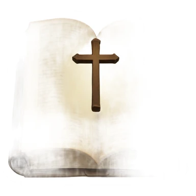a bibel whit a cross  sticker