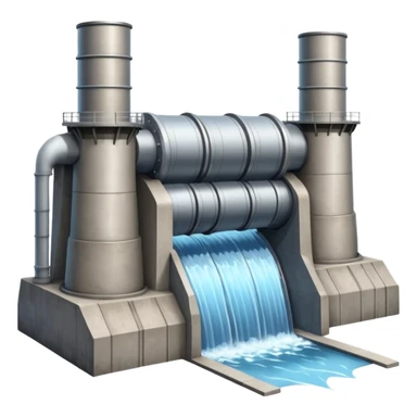 hydroelectric power station sticker