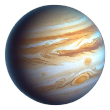planet jupiter with a thoughtful look sticker