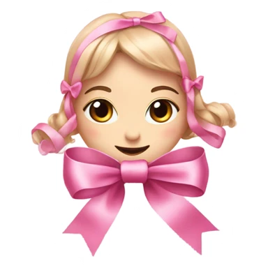 pink ribbon coquette sticker