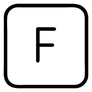 F key from computer keyboard sticker