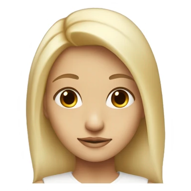 Blonde girl dark brown eyes with halo and wings  sticker