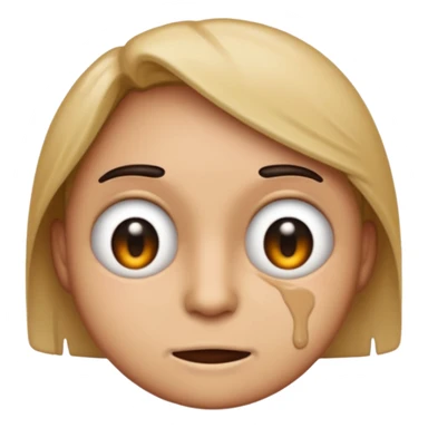Emoji looking sideways giving dirty looks sticker