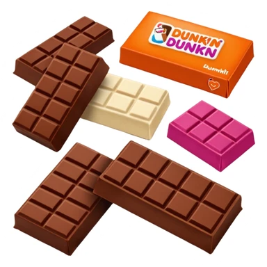 dunkin chocolates sticker