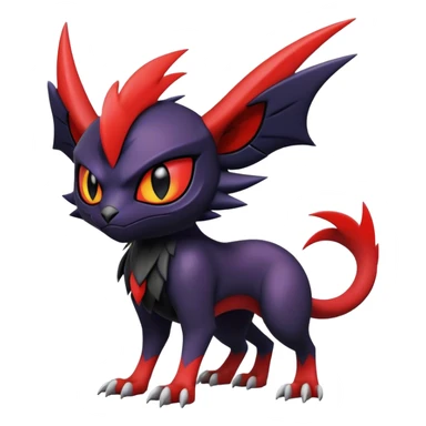 Edgy Cool Litten-Noivern-Noibat-Absol-Pokémon Full Body sticker
