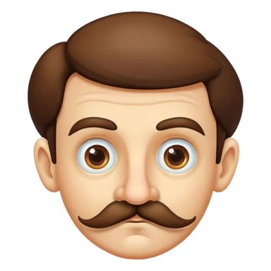Suspicious man with a moustache and a Pinocchio nose sticker