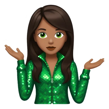 Sam Watters, R&B Singer (b. 1970) from Color Me Badd with long dark brown hair, green sequin outfit sticker