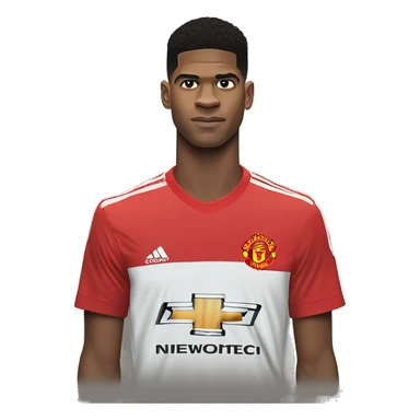 Marcus Rashford with sight shirt Manchester united  sticker