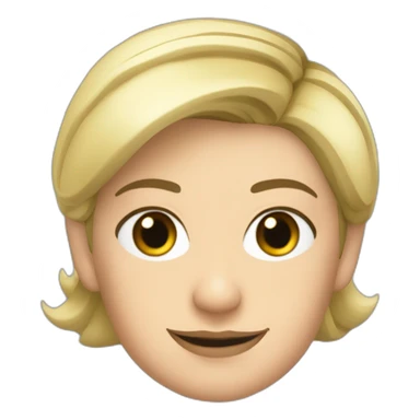 Marine le Pen avec comme couleur de peau noir sticker