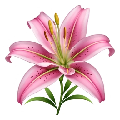 pink lily emoji sticker
