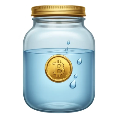 jar with a one coins sticker
