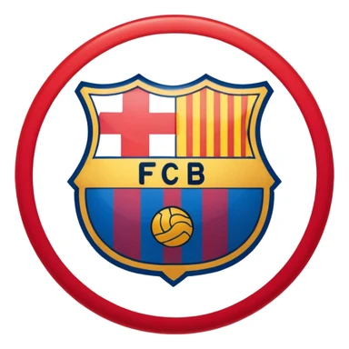 Fc Barcelona logo with minimal details sticker