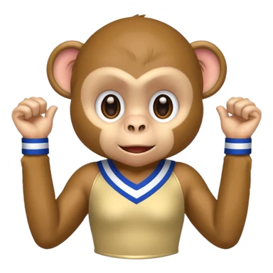 cheerleading monkey sticker