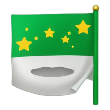 Bandera canaria con siete estrellas verdes sticker