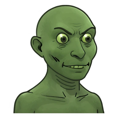 Creepy figure standing under lamp post sticker