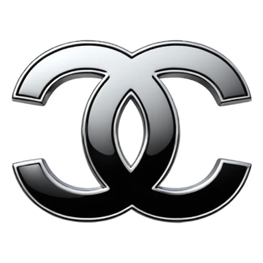 Chanel sport logo chrome glossy sticker