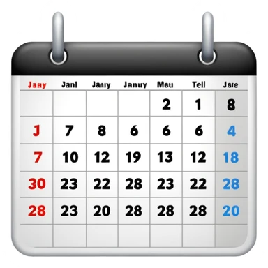 Calander page of 30 January sticker