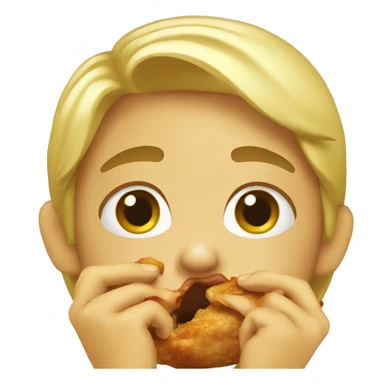 Someone crying while eating chicken  sticker