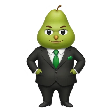 birne verkleidet als mafia boss mit geischt mann soll die brine erkennen  sticker