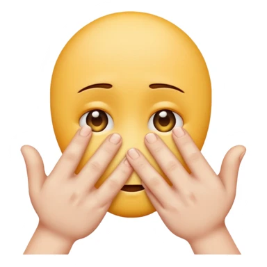 hands caressing sad emojis face sticker