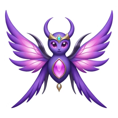 Pokemon legendary purple and pink lunala sticker