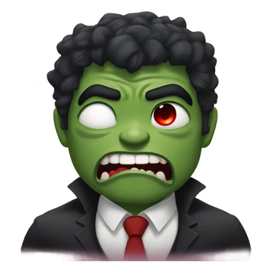 Hulk vampires one eye is no! Face is black and smile red eye Vampires sticker