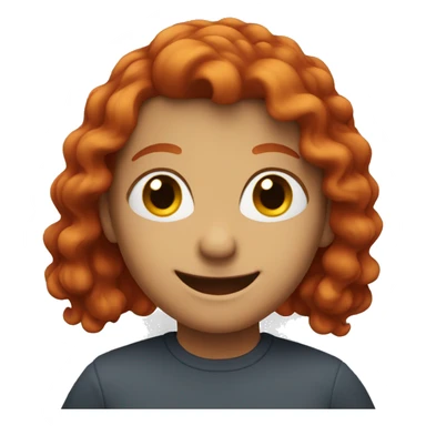 Red head smiling  sticker