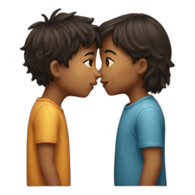 kiss between boy and girl sticker
