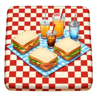 picnic with sandwiches, drinks sticker