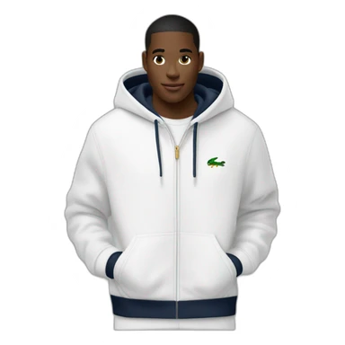 Lacoste tênis black friends with white lacoste hoodie sticker