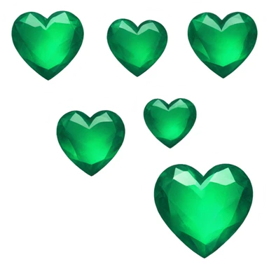 Emerald green heart sticker