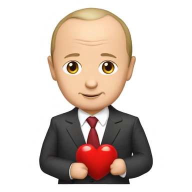 Vladimir Putin and heart sticker