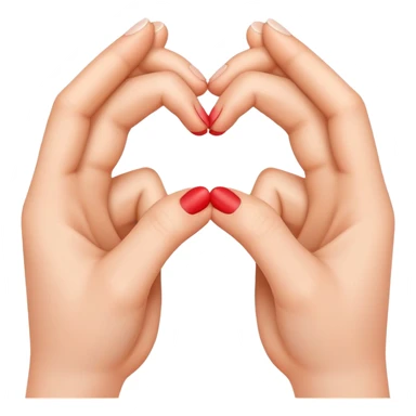 Two fingers making a heart sticker