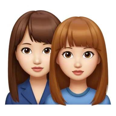 Brenda Song and Debby Ryan (straight bangs) sticker