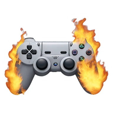 A playstation controller burning sticker