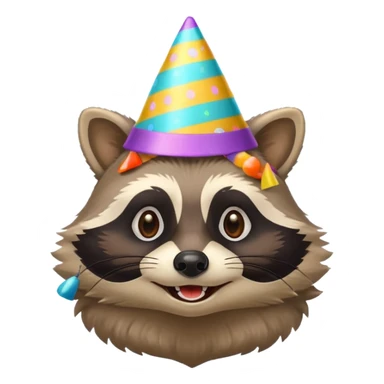 a raccoon celebrating sticker