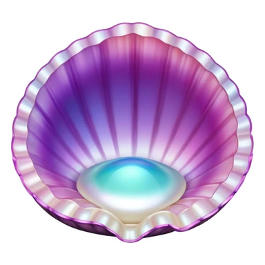 
pearl in a half-open shell of aesthetic colors, mother-of-pearl, pearl color, with shades of purple, pink, turquoise sticker