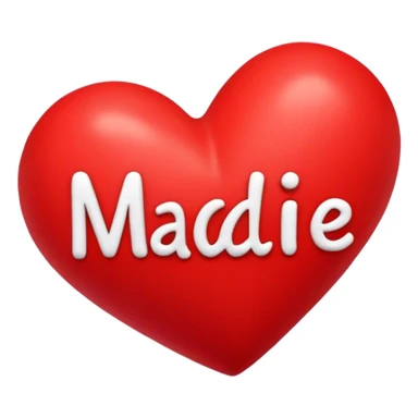 Big heart with the name Maddie in the middle  sticker