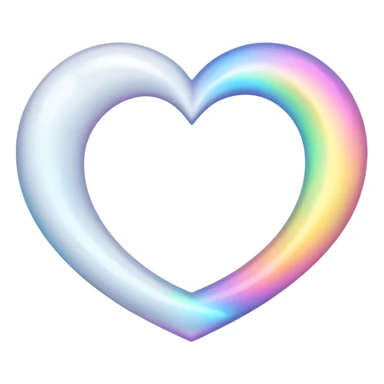 white heart with a moon sticker