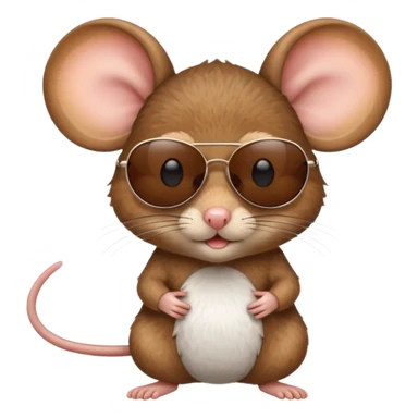 Mouse with sunglasses sticker