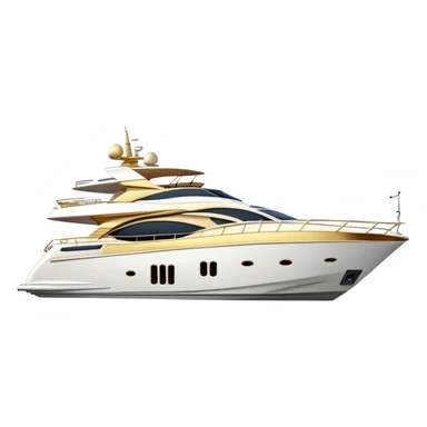 Luxury Yacht - Azimut 72 (Model Year: 2020) (Iconic colour: White with gold trim) sticker
