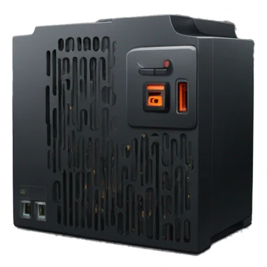 Black pc power supply sticker