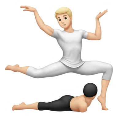 Full splits white male sticker